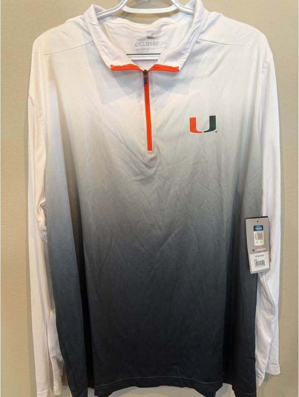 Colosseum Miami Hurricanes 1/4 Zip Pullover - Size XL